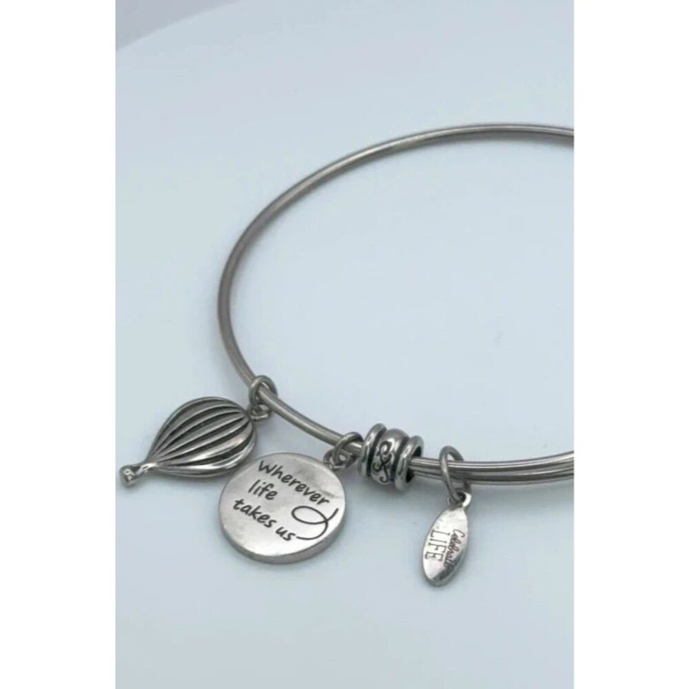 Connections by Hallmark Celebrate Life Bangle Bracelet Hot Air Balloon Stars